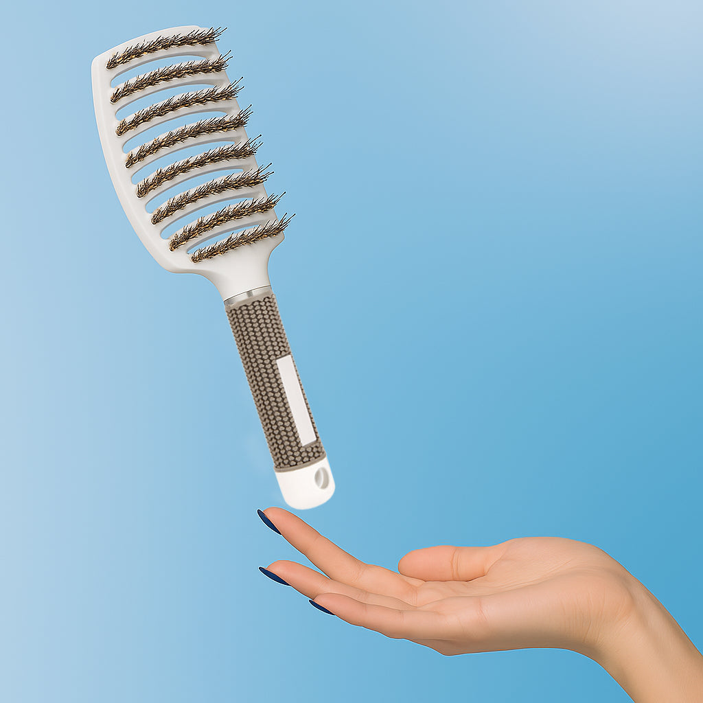 Hårbørste med vildsvinehår